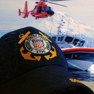 U.S. Coast Guard Embroidered Logo Semper Paratus Hat Navy Blue Cap One Size Fits